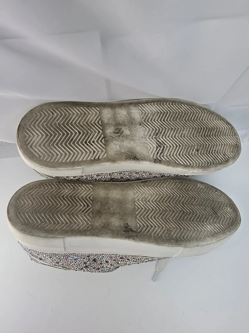 Betsey Johnson Sidny Rhinestone Crystal Embellished Platform Sneakers - White